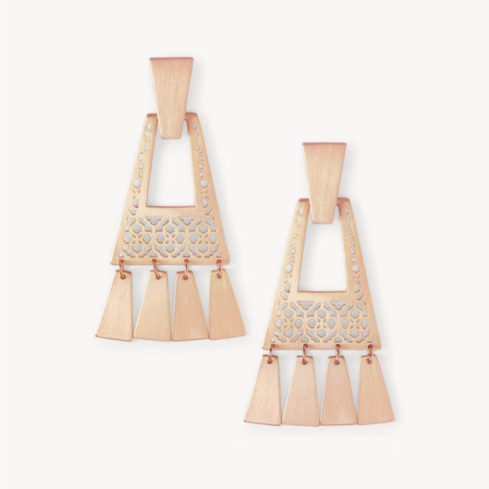 Kendra Scott Rose Gold Geometric Earrings
